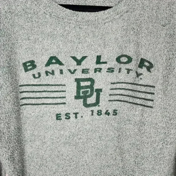 Women's Green Baylor University Bears Terrycloth Style College Sweater Small - Picture 8 of 10